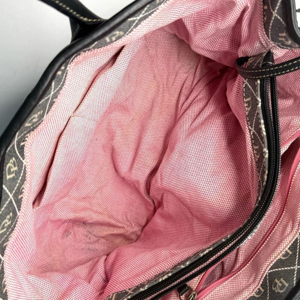 Dooney & Bourke Signature Db Canvas Satchel Tote … - image 7